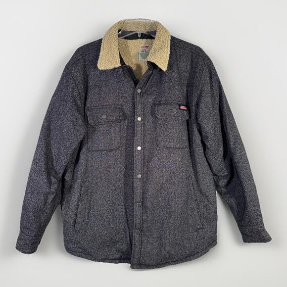 Dickies Men's L Jacquard Sherpa Lined Shirt Jacket Shacket - Picture 1 of 5